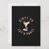 Invitation Dirty 30 Femmes Anniversaire Trente Cocktails Mart (Dos)