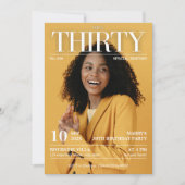 Invitation Dirty 30 Magazine Journal 30th Birthday Photo (Devant)