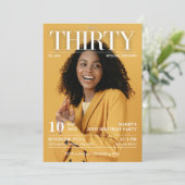 Invitation Dirty 30 Magazine Journal 30th Birthday Photo (Debout devant)