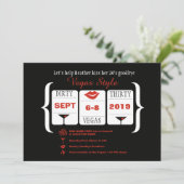 Invitation Dirty 30th Vegas Anniversaire machine à sous (Debout devant)