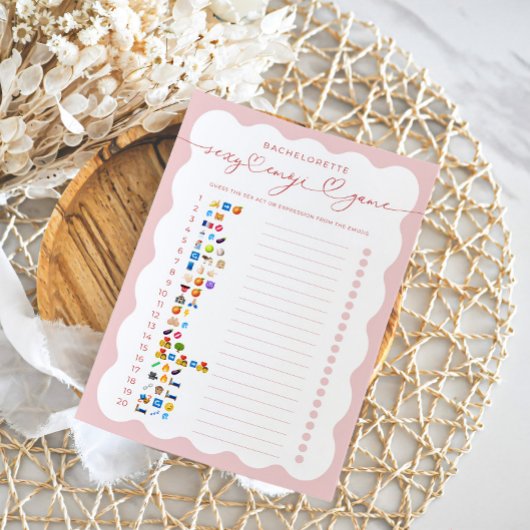 Invitation Dirty Emoji Bridal Shower Bachelorette Game