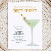 Dirty Martini 30e fête d'anniversaire, sale trente