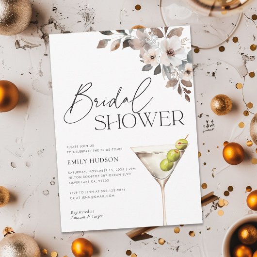 Invitation Dirty Martini Cocktail Fête des mariées