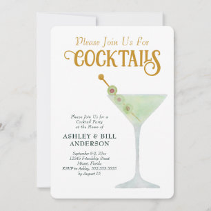 Invitation Dirty Martini Cocktail Party Toute occasion