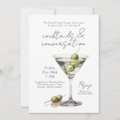 Invitation Dirty Martini Cocktails et Conversation Event (Devant)