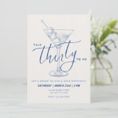 Invitation Dirty Martini "Talk Thirty to Me" Adulte Anniversa (Debout devant)