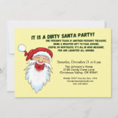 Invitation Dirty Père Noël échange de cadeaux avec Père Noël  (Devant)