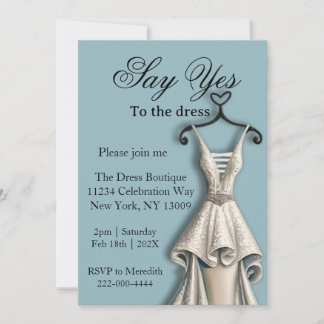 Invitation Dis Oui à la Robe