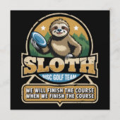 Invitation Disc Golfer Funny Sloth Disc Golf Player Golfer (Devant)