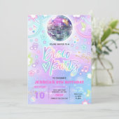 Invitation Disco Anniversaire Fête Tie Dye Neon Glow Dance Di (Debout devant)