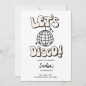 Invitation Disco Anniversaire White Party (Devant)