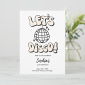 Invitation Disco Anniversaire White Party (Debout devant)