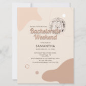 Invitation Disco Bachelorette Week-end avec Itinéraire (Devant)