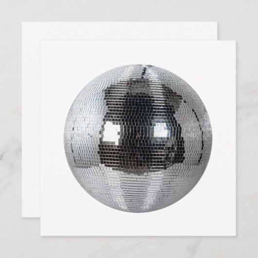 Invitation disco ball (Devant / Derrière)