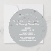 Invitation Disco Ball Anniversaire Disco Dance Party Circle (Dos)