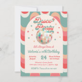 Invitation Disco Ball Anniversaire Retro Dance Party (Devant)