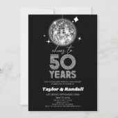 Invitation Disco Ball Cheers To 50 Years Wedding Anniversary (Devant)