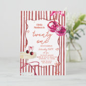 Invitation Disco Ball Cherry Cocktail Party (Debout devant)