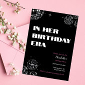 Invitation Disco Ball Dans Son Affiche de bienvenue D'Anniver