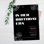 Invitation Disco Ball Dans Son Affiche de bienvenue D'Anniver