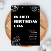 Invitation Disco Ball Dans Son Affiche de bienvenue D'Anniver