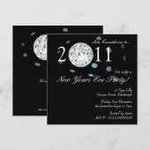 Invitation Disco-Ball de New Years Eve (Devant / Derrière)
