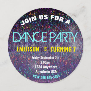 Invitation Disco BALL, fête d'anniversaire disco Dance des an