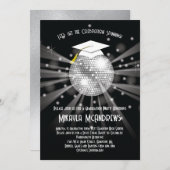 Invitation Disco Ball Graduation Party (Devant / Derrière)