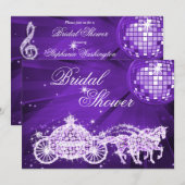 Invitation Disco Ball, Princess Coach & Hors Fête des mariées (Devant / Derrière)