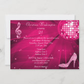 Invitation Disco Ball, Princess Coach & Horses 21e anniversai (Dos)