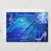 Invitation Disco Ball, Princess Coach & Horses 21e anniversai (Dos)