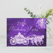 Invitation Disco Ball, Princess Coach & Horses 70e anniversai (Debout devant)