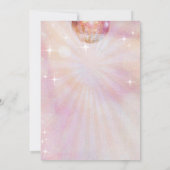 Invitation Disco Ball rose Turquoise Retro Dance 21e annivers (Dos)