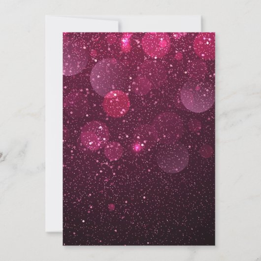 Invitation Disco Black Rose Surprise Fête d'anniversaire (Dos)