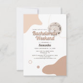 Invitation Disco Bride Retro Bachelorette Weekend Party (Devant)