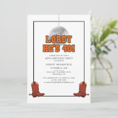Invitation Disco Cowboy fête du 40e anniversaire (Debout devant)
