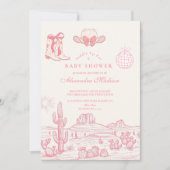 Invitation Disco Cowgirl Baby shower (Devant)