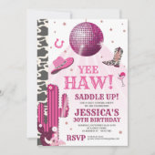 Invitation Disco Cowgirl Bachelorte Party (Devant)