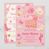 Invitation Disco Cowgirl Bachelorte Party (Devant / Derrière)