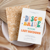 Invitation Disco Cowgirl Chic Peach Retro Bachelorette Party