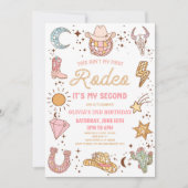 Invitation Disco Cowgirl My Second Rodeo 2e fête d'anniversai (Devant)