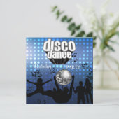 Invitation Disco Dance Anniversaire Fête Rétro (Debout devant)