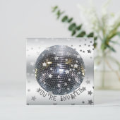 Invitation Disco Dance Anniversaire | Retro les années 70 Dis (Debout devant)
