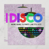 Invitation Disco Dance Party (Devant / Derrière)