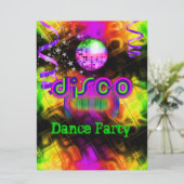 Invitation Disco Dance Party Musique psychédélique (Debout devant)