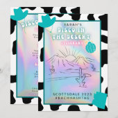 Invitation "Disco dans le désert" Scottsdale itinéraire de l' (Devant / Derrière)