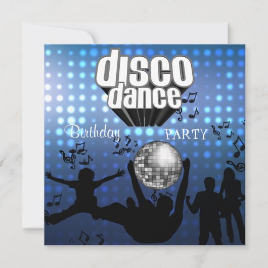 Invitation Disco Danse Fête d'anniversaire Rétro (Devant)