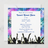 Invitation Disco danser soirée à thème des années 80 (Dos)