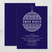 Invitation Disco de Noël avec Balle de Noël (Devant / Derrière)