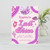 Invitation Disco Dernier Rodeo Cowgirl Bachelorette Invitatio (Debout devant)